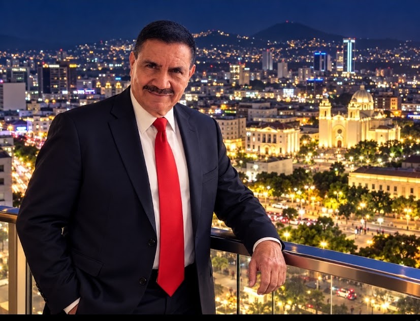 Vista nocturna de San Salvador